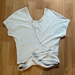 Lululemon beige wrap tee